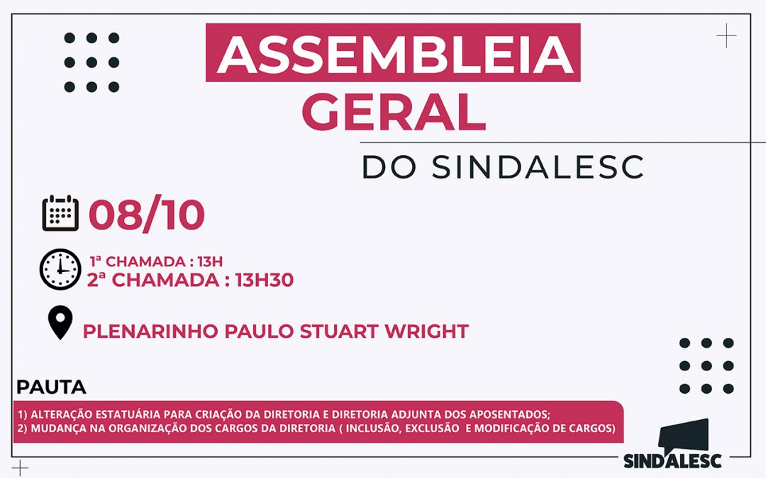 ASSEMBLEIA GERAL DO SINDALESC