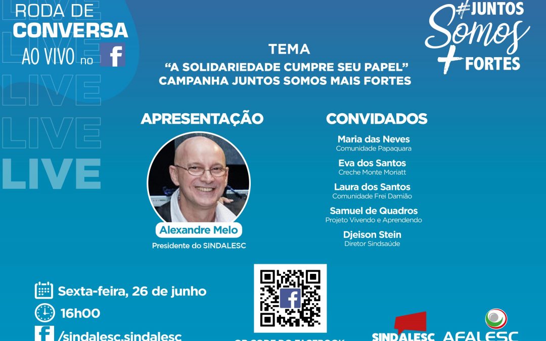 SINDALESC promove live com entidades beneficiadas com Campanha de Solidária