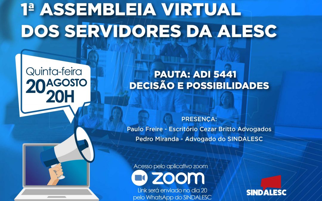 1ª Assembleia Virtual dos servidores da ALESC