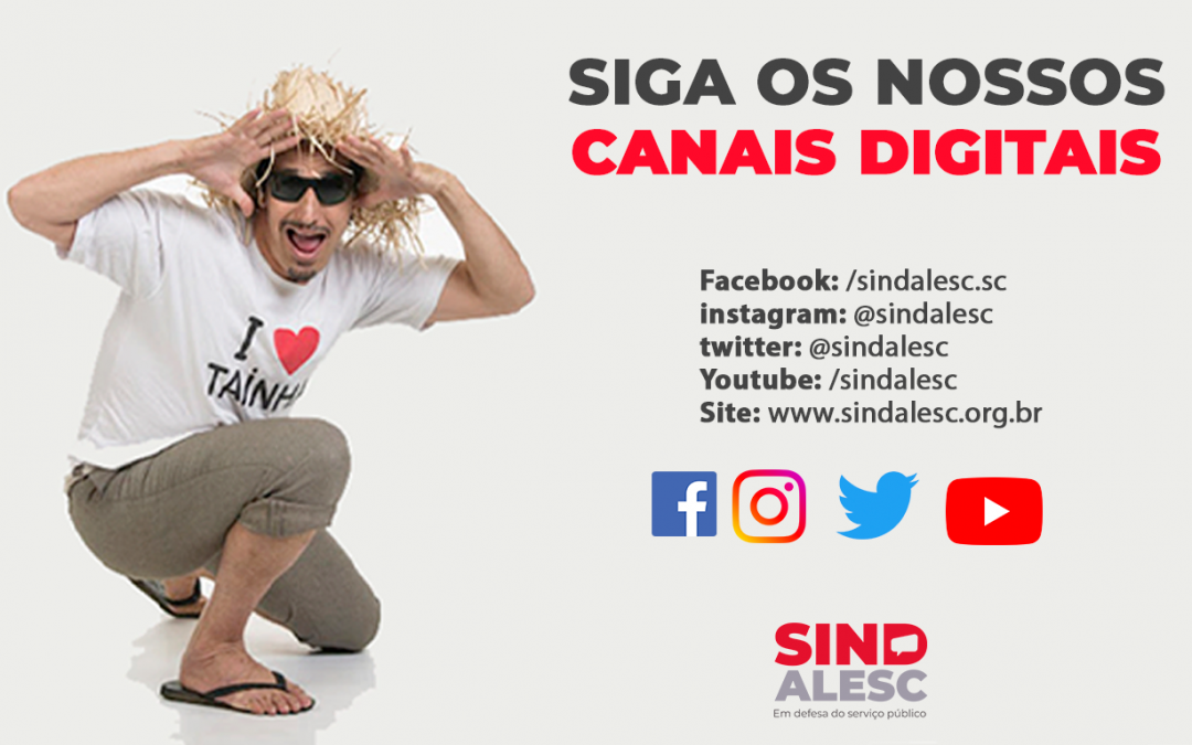 Canais digitais do SINDALESC