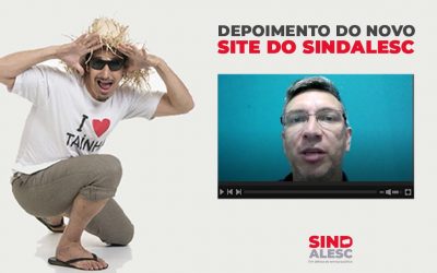 Servidor da ALESC enviou vídeo falando sobre o novo site do SINDALESC