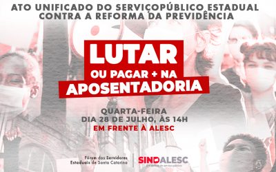 TODOS NA LUTA CONTRA A REFORMA DA PREVIDÊNCIA!