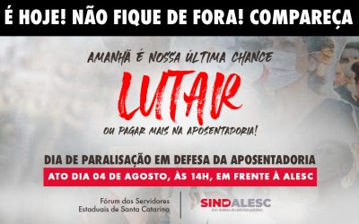 É HOJE!! É NOSSA ÚLTIMA CHANCE