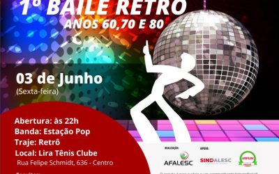 Convite  para o 1º BAILE RETRÔ 2022