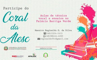 Inscrições abertas para o Coral da ALESC