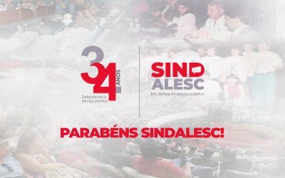 Sindalesc – 34 anos defendendo o serviço público!