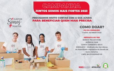 Estamos nos últimos dias de doação da campanha Juntos somos mais fortes