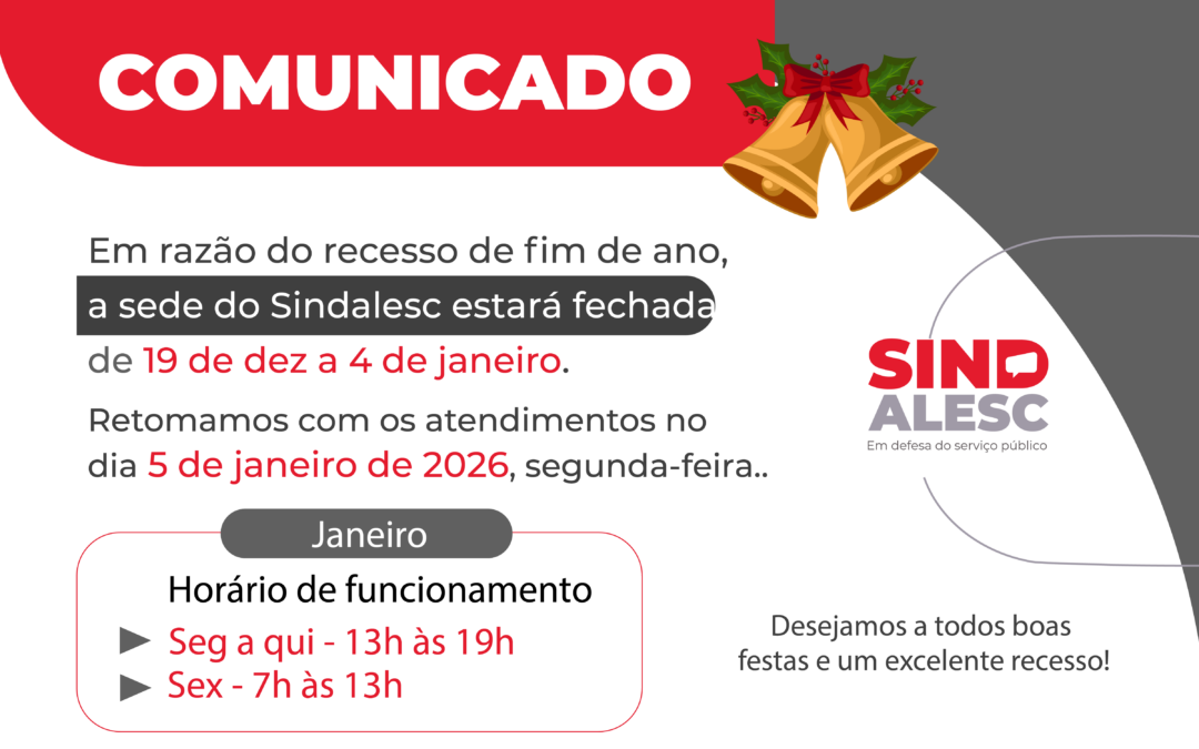 Comunicado – Recesso de fim de ano