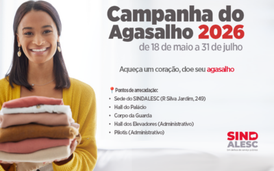 SINDALESC promove Campanha do Agasalho 2026 com arrecadação de roupas, cobertores e doações via PIX