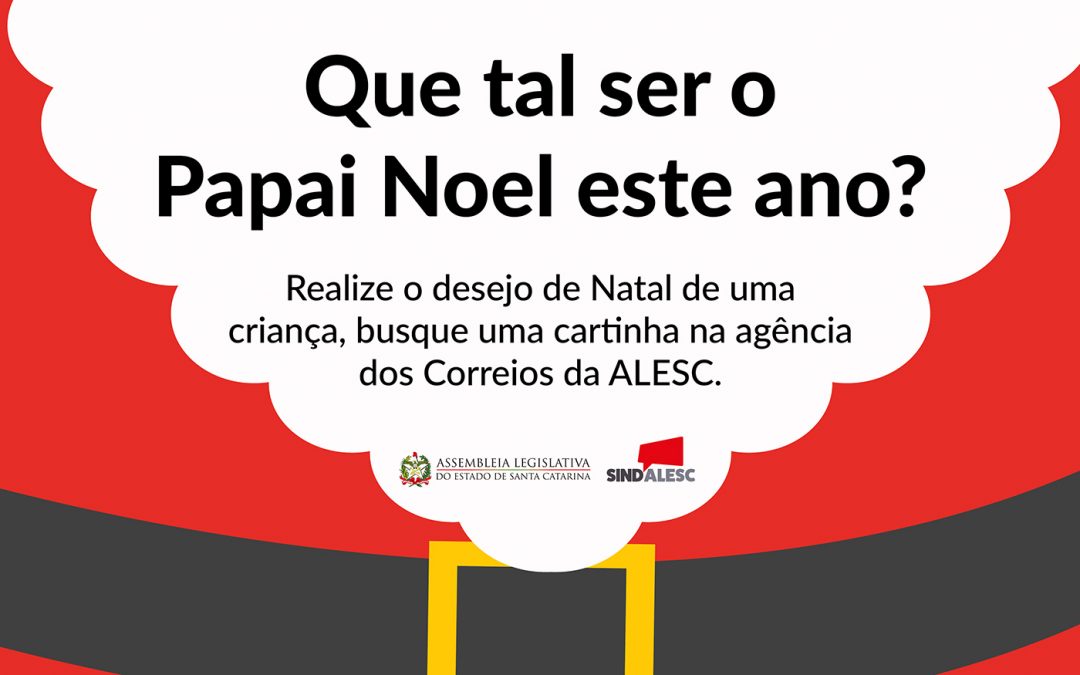 Cartinhas de Natal já podem ser pegas na agência dos Correios da ALESC
