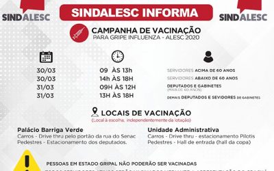 Campanha de vacinação da ALESC