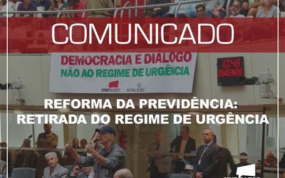 Retirada do Regime de Urgência