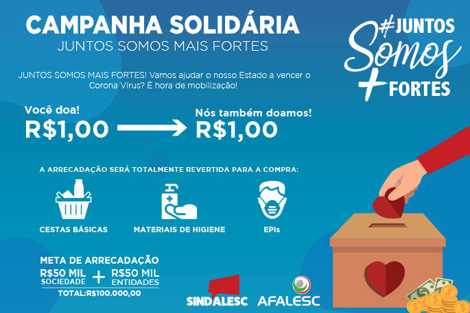 SINDALESC E AFALESC realizam Campanha Solidária