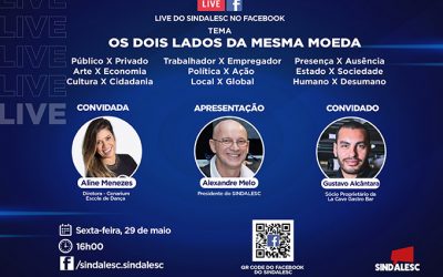 Nessa sexta o SINDALESC irá realizar uma live que irá discutir o novo cenário local da Economia