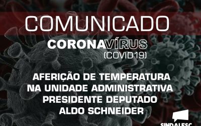 SINDALESC solicita à administração da ALESC providências quanto às medidas de proteção dos servidores
