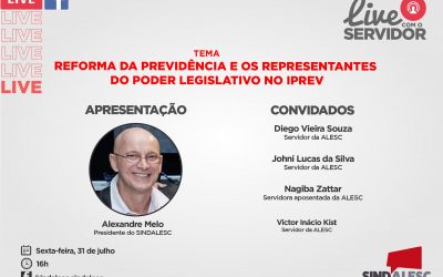 SINDALESC realiza live com representantes do Poder legislativo no IPREV