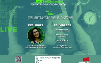 Sindalesc realiza nesta sexta live sobre teletrabalho e saúde