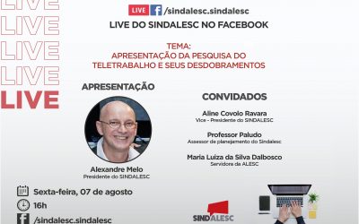 Sindalesc apresenta resultado da pesquisa do teletrabalho nesta sexta