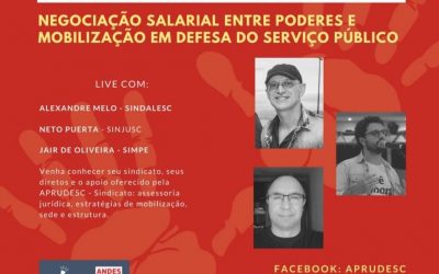 Live “Negociação salarial entre poderes e mobilização em defesa do serviço público”