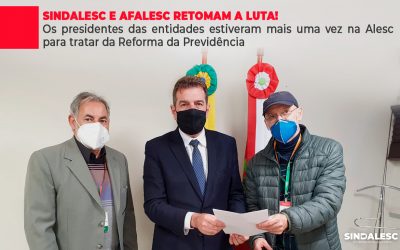 Os presidentes das entidades estiveram mais uma vez na Alesc para tratar da Reforma da Previdência