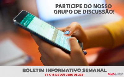 Boletim Informativo Semanal (11 a 15/10)