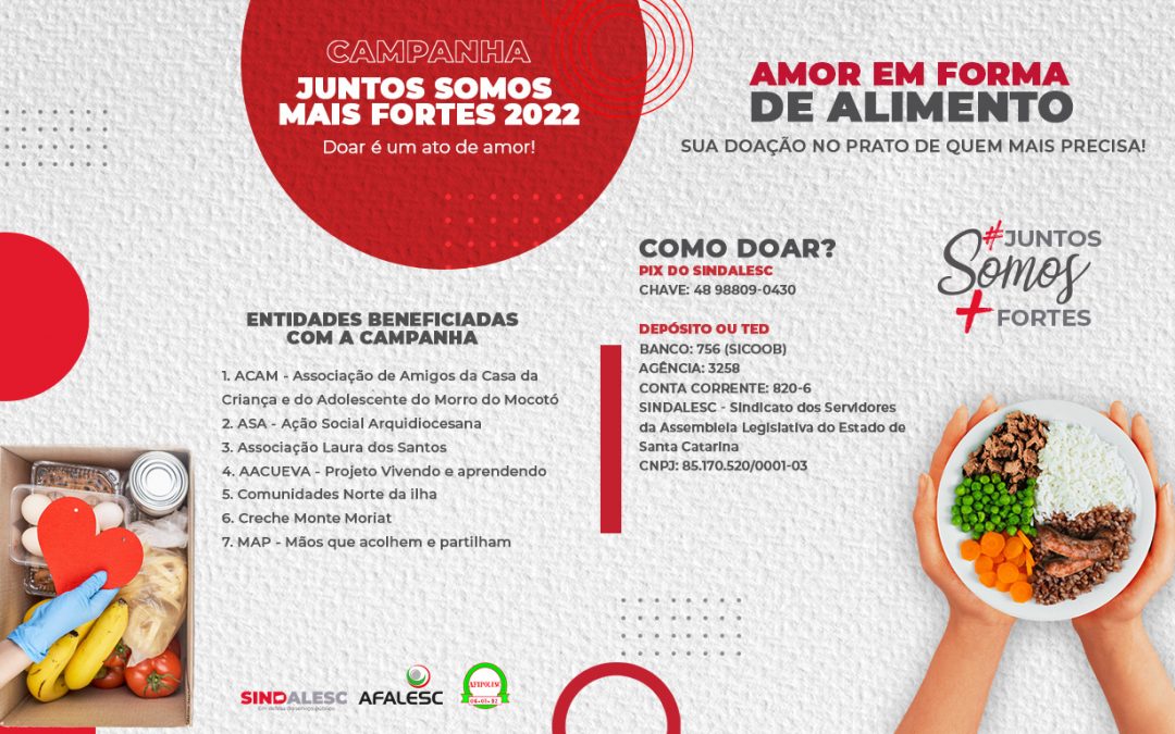 Campanha Juntos somos mais fortes: entidades beneficiadas