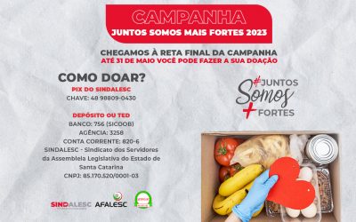 Chegamos à reta final da campanha Juntos Somos mais fortes