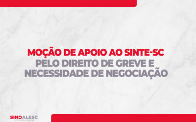 Moção de apoio ao Sinte-SC