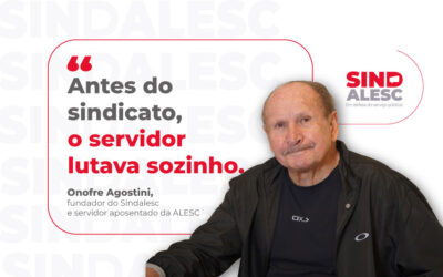 Onofre Agostini relembra a importância do SINDALESC e da união dos servidores
